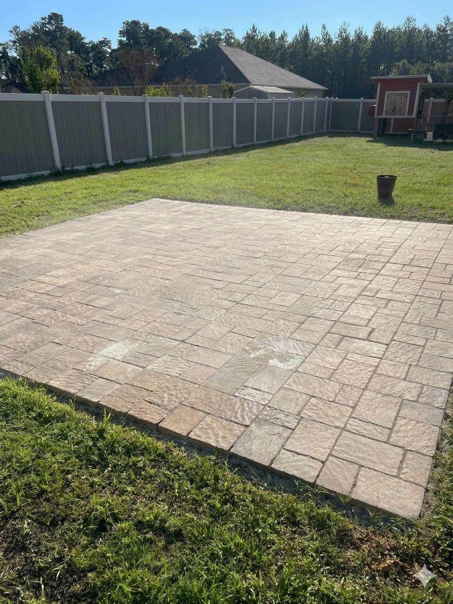 Paver Patio Clean & Seal - Before